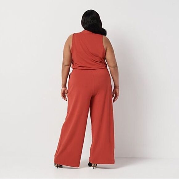 All Worthy Hunter McGrady Petite Sleeveless Jumpsuit - Picture 3 of 4